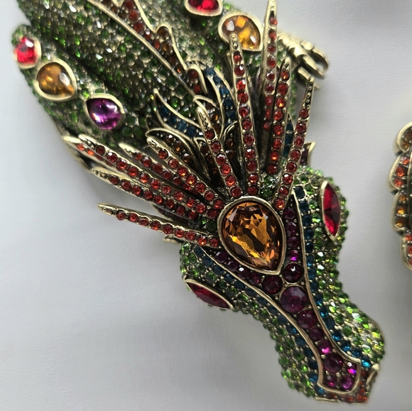 Heidi Daus Mystical Masterpiece Dragon Statement Necklace and Earring Set - Picture 8 of 13